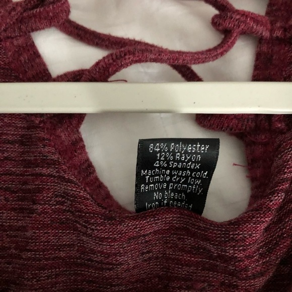 Win Win Tunic Cross Back Tie Bell Sleeves Size S/M - Picture 4 of 5